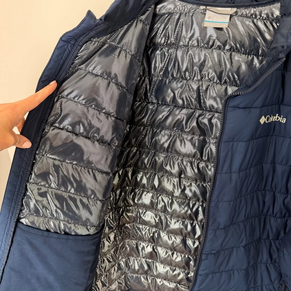 Columbia Omni‎ Heat Mens Puffer Jacket (LG) Quilted Full Zip Gorpcore Outdoor